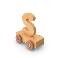 Wooden Train Letter S PNG & PSD Images