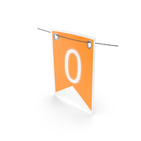 Garland Flag With Number 0 PNG & PSD Images