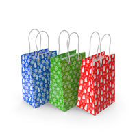 Christmas Colorful Shopping Bags PNG & PSD Images