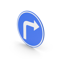 Right Turn Ahead Road Sign PNG & PSD Images