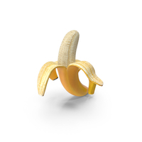 Banana Peeled From Stem End PNG & PSD Images