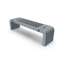 Smart Solar Bench Grey PNG & PSD Images
