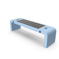 Street Solar Bench Blue PNG & PSD Images