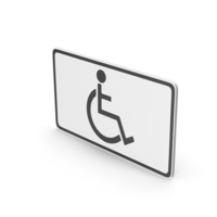White Handicap Sign PNG & PSD Images