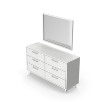 White Bedroom Dresser With Drawers PNG & PSD Images