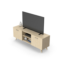 Wooden TV Stand Set PNG & PSD Images