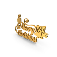 Happy Christmas Banner Gold PNG & PSD Images
