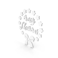 White Merry Christmas Banner PNG & PSD Images