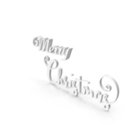 White Merry Christmas Banner Text PNG & PSD Images
