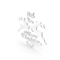 White Merry Christmas Banner PNG & PSD Images
