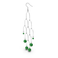 Long Green Earrings PNG & PSD Images