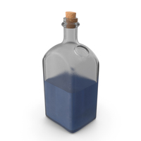 Bottle With Blue Fluid PNG & PSD Images