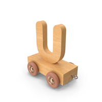 Wooden Train Letter U PNG & PSD Images