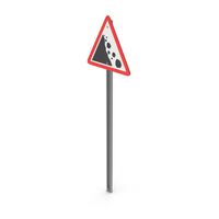 Falling Rocks Road Sign PNG & PSD Images