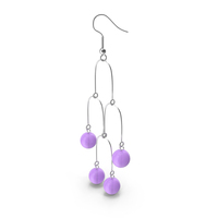 Short Violet Earrings PNG & PSD Images