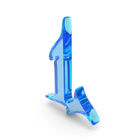 Blue Glass Stylish Gothic Font Capital Letter L PNG & PSD Images