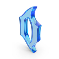 Blue Glass Stylish Gothic Font Capital Letter O PNG & PSD Images