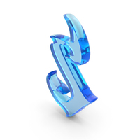 Blue Glass Stylish Gothic Font Capital Letter S PNG & PSD Images