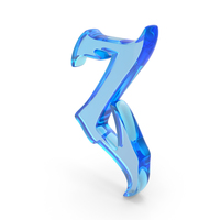 Blue Glass Stylish Gothic Font Capital Letter Z PNG & PSD Images