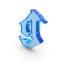 Blue Glass Stylish Gothic Font Small Letter G PNG & PSD Images