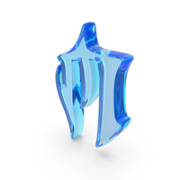 Blue Glass Stylish Gothic Font Small Letter M PNG & PSD Images