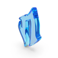 Blue Glass Stylish Gothic Font Small Letter N PNG & PSD Images