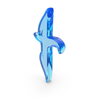 Blue Glass Stylish Gothic Font Small Letter T PNG & PSD Images