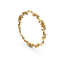 Gold Circular Wreaths Frame PNG & PSD Images