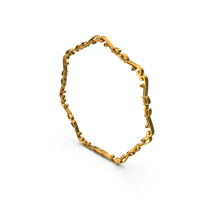 Gold Heptagonal Wreaths Frame PNG & PSD Images