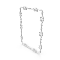 White Wreaths Frame PNG & PSD Images