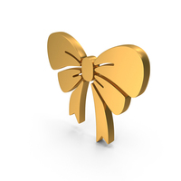 Gold Bow Tie Icon PNG & PSD Images