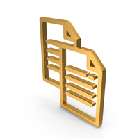 Gold Copy Files Icon PNG & PSD Images