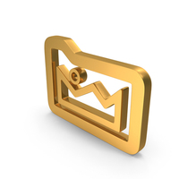 Gold Gallery Image Folder Icon PNG & PSD Images