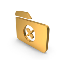 Gold Remove Folder Icon PNG & PSD Images
