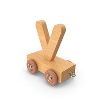 Wooden Train Letter V PNG & PSD Images