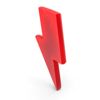 Red Thunderbolt Power Symbol PNG & PSD Images
