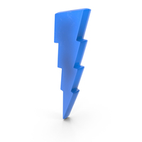 Blue Thunderbolt Power Symbol PNG & PSD Images