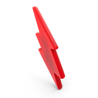 Red Thunderbolt Power Symbol PNG & PSD Images