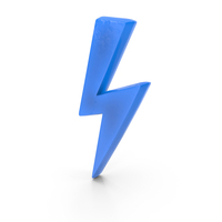 Blue Thunderbolt Power Symbol PNG & PSD Images