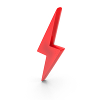 Red Thunderbolt Power Symbol PNG & PSD Images