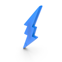 Blue Thunderbolt Power Symbol PNG & PSD Images