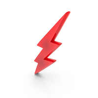 Red Thunderbolt Power Symbol PNG & PSD Images