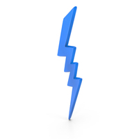 Blue Thunderbolt Power Symbol PNG & PSD Images