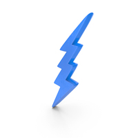 Blue Thunderbolt Power Symbol PNG & PSD Images