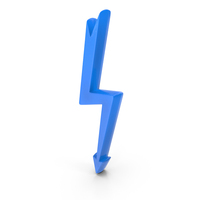 Blue Thunderbolt Power Arrow Symbol PNG & PSD Images