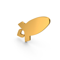 Gold Rocket Symbol PNG & PSD Images