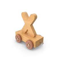 Wooden Train Letter X PNG & PSD Images