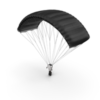 Black Parachute With Bag PNG & PSD Images