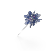 Silver Blue Hairpin PNG & PSD Images