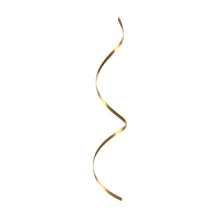 Gold Curly Ribbon PNG & PSD Images